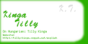 kinga tilly business card